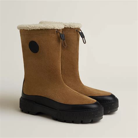 hermes shearling boots